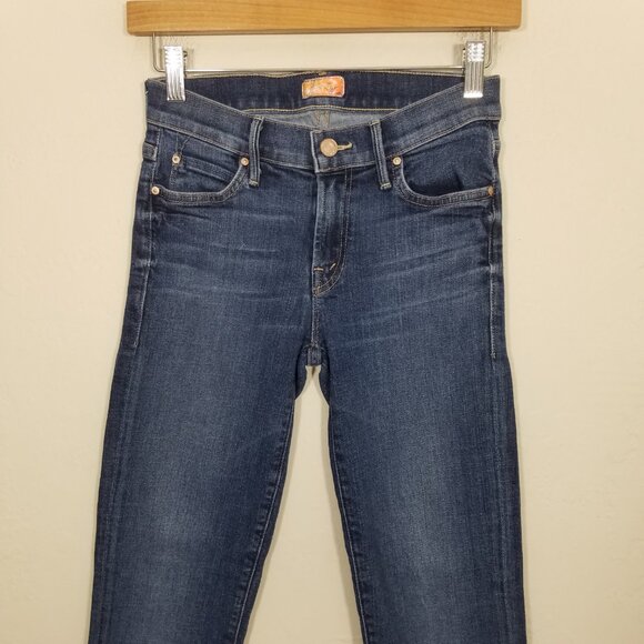 MOTHER Rascal Ankle Snippet Stretch Jeans Blue Size 24 - Picture 2 of 10